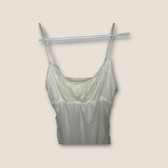 Altar’d State Mesh White Mini Dress Tiered Ruffle Size Medium - Picture 4 of 6